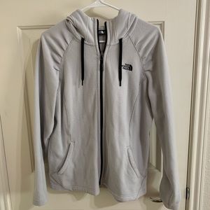 Grey North Face zip up jacket
